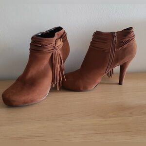 Call It Spring Brown Suede Ankle Boots